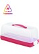 Rectangular Tart Box High With Lid Red 34 Cm