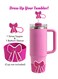 Straw Cover &amp; Cup Bottom Sleeve Set for Stanley 20-40 oz &acirc;&euro;&ldquo; Hot Pink Silicone Tumbler Accessories for 2.8&acirc;&euro;&ldquo;2.95 inch Base &amp; 9&acirc;&euro;&ldquo;10mm Straws &acirc;&euro;&ldquo; Cute Durable Fit for Owala, Hydro Flask, Yeti, Simple Modern