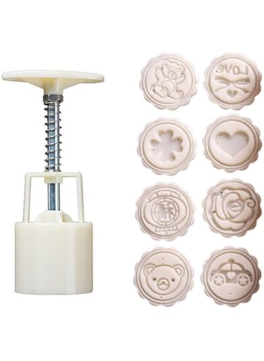 Dubai Gallery Mid Autumn Festival Moon Cake Making Mould White 14X5X5Cm AMZ-N43105653A