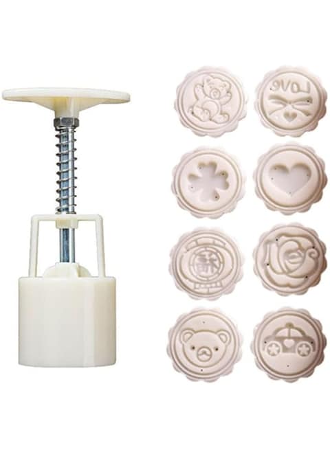 Dubai Gallery Mid Autumn Festival Moon Cake Making Mould White 14X5X5Cm AMZ-N43105653A