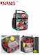 Portable Insulated Lunch Bag,Waterproof Oxford Lunch Bag With Bottle Position,Print Pattern Design,For Office Work School Kids Adults