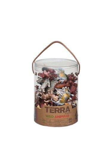 Terra Tub of Wild Animals Figures 60pcs AN2873Z