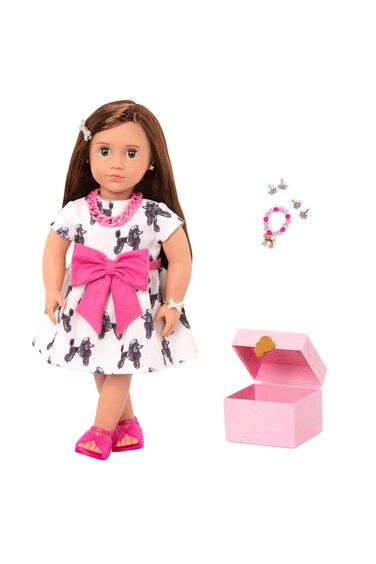 Our Generation Doll With Bow Dress And Pup Gemma &amp; Gigi BD31588Z