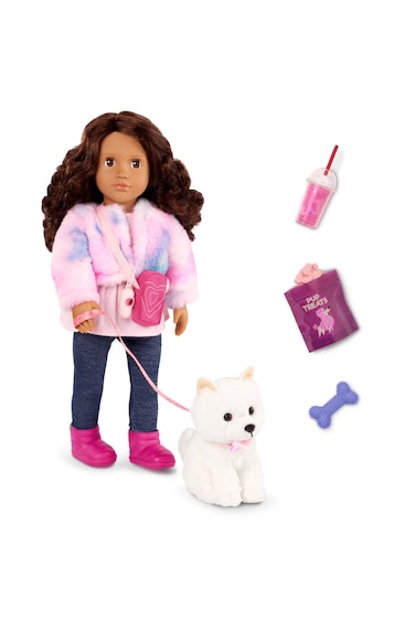 Our Generation Doll &amp; Pomeranian Pup With Accs, Ines &amp; Jojo BD31737Z