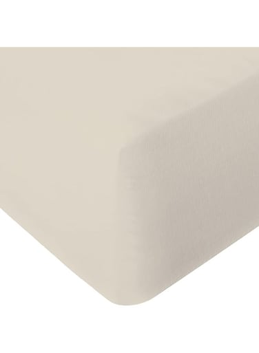 Xclusives Twin Size Fitted Sheet (100 cm x 190 cm) &acirc;&euro;&ldquo; 40cm Deep Pocket Bed Sheet &acirc;&euro;&ldquo; Soft Microfiber &acirc;&euro;&ldquo; Shrink Resistant Bed Sheet &acirc;&euro;&ldquo; 1 Fitted Bed Sheet Only (Beige)
