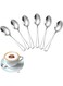 6-Piece Stainless Steel Tea Spoons Mini Spoons Coffee Spoons for Tea Coffee Breakfast and Dessert
