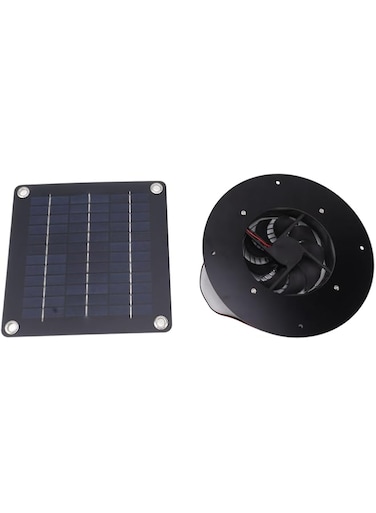 Cryfokt Solar Powered Exhaust Fan, 20W Efficient Portable Solar Attic Fan Solar Panel Fan for Greenhouse, Chicken Coop, Dog House, Shed, Pet Houses, Window Exhaust