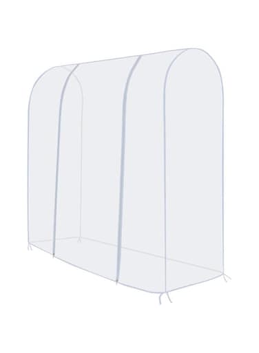 TzBBL Clothes Garment Rack Cover 5 Ft with Strong Zipper Protective Rail Cover 59" X 20" X 52" (150 X 50 X 133 cm)