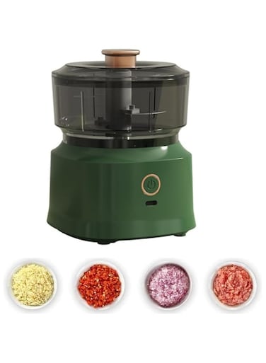 Azonee Electric Garlic Chopper, 350ml Mini Cordless Meat Grinder, USB Rechargeable Vegetable Onion Chopper, Small Electric Food Processor