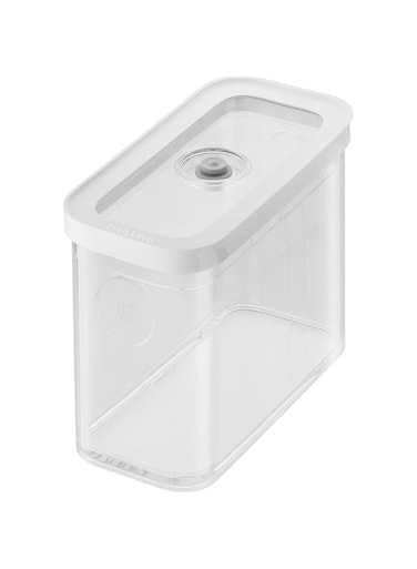 Zwilling Fresh &amp; Save Cube S storage 1.8L. Modular dry good storage. Airtight. Vacuum sealing functionality. Glass like BPA free material. Dishwasher safe. Connects with Zwilling App.