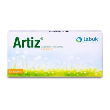 Artiz 10mg Cetirizine Anti-Allergy 10Tablets,