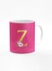 Designer Printed Coffee Mug 11oz Ceramic Personalised Gift Mugs Cup -Custom Monogram Initial Letter Floral Pattern Alphabet - Z (Dark Pink Rose)