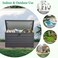 Egardenkart, Outdoor Storage Box - 400L, Metal   Movable Garden Storage Box with Wheels, Hydraulic Rod for Lid   Lockable, Heavy Duty Storage Box Outdoor for Patio, Garden, Balcony Storage (Dark Grey)