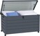 Egardenkart, Outdoor Storage Box - 400L, Metal   Movable Garden Storage Box with Wheels, Hydraulic Rod for Lid   Lockable, Heavy Duty Storage Box Outdoor for Patio, Garden, Balcony Storage (Dark Grey)