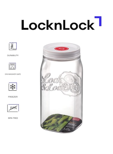 &amp; LOCK LocknLock 1L Door Pocket Canister &acirc;&euro;&ldquo; BPA-Free Food Container with Silicone Seal for Freshness