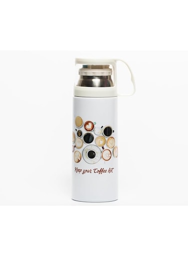Stainless Steel Double Walled Vacuum Flask 350ml with cup Keeps Hot or Cold Keep your Coffee or Tea Hot