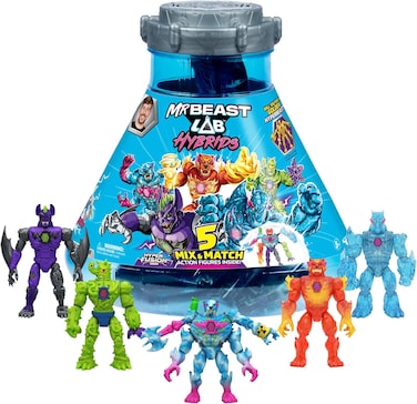 Mr Beast Lab Hybrids Hyper Fusion Series Mix and Match Action Figures