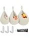 TOMVAES 3 Pcs Kitchen Hanging Fruit Basket, Onion Basket Hanging for Pantry, Wall Hanging Vegetable Fruit Basket for Potato, Onion Garlic, Handmade Jute Rope Hanging Basket for Kitchen Storage