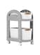 Storage cabinet 2 Layer,Thickened Enlarged Organizer with Wheels,Layer Storage Rack,Multi Layer Crevice Storage Basket Shelves for Kitchen,Bathroom,Living Room (Grey-2 Layer)