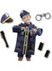 FITTO 742383954340 Costume For Kids Dubai Police Officer Set, Blue Uniform, One Size