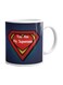 Qeen You Are My Superman Printed Ceramic Mug Blue/Red/White