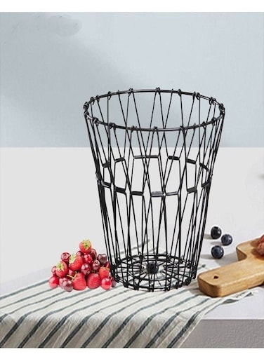 Flexible Wire Multi Shape Hollow Stainless Steel Folding Storage Fruit Basket
