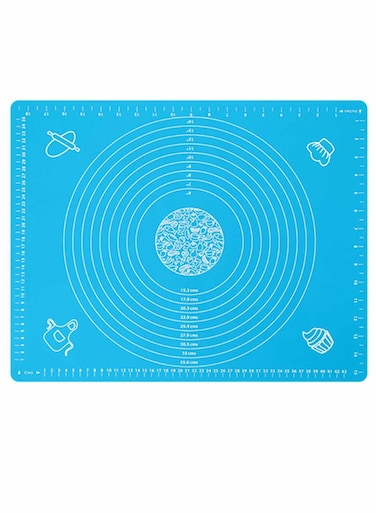 Baking Mat for Pastry Non Stick Dough Pie Crust Rolling Mats, Blue, 40X50CM