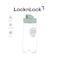 LocknLock 1.2L Easy Grip Water Bottle - Mint, Transparent with Detachable Lid for Fridge and Tabletop Use