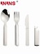 Flatware Cutlery Set,4 Pcs Stainless Steel Knife Fork Spoon Bottle Opener Set,Silverware Utensils Kit,Flatware Cooking Cookware Set For Home Camping Traveling Picnic,Utility Kitchen