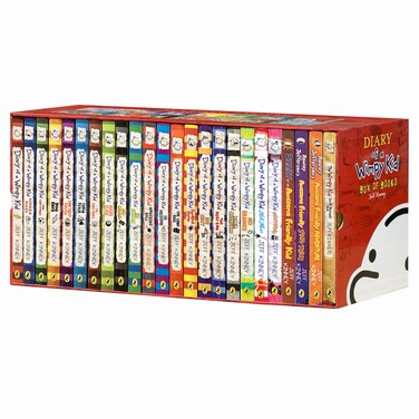 Hunnee A Library of a Wimpy Kid 1-24 Boxed Set, Complete Paperback Edition