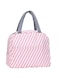 Insulated Lunch Box Bag Pink/White 24x14x18cm