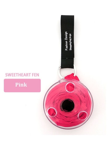 Reusable Portable Folding Telescopic Disc Storage Bag Pink/Black