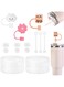 QEEBWW 14 PCS Stanley Cup Accessories Set Including 9 Pcs Silicone Spill Proof Stopper, 3 Pcs 10mm Straw Cover Cap, 2 Pcs Bling Silicone Boot Sleeve for Stanley Cup Stanley 40oz &amp; 30oz Tumbler