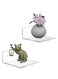 Sezanrpt 15 cm Acrylic Small Wall Shelves, Clear Floating Shelf for Wall Mounting, Acrylic Display Ledges for Funko Pop Figures, Home Decor, Living Room, Playroom, Plants, Pack of 2