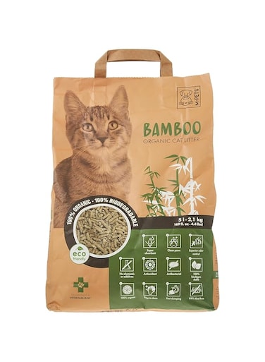 M Pets Bamboo Organic &amp; Biodegradable Cat Litter- 5L