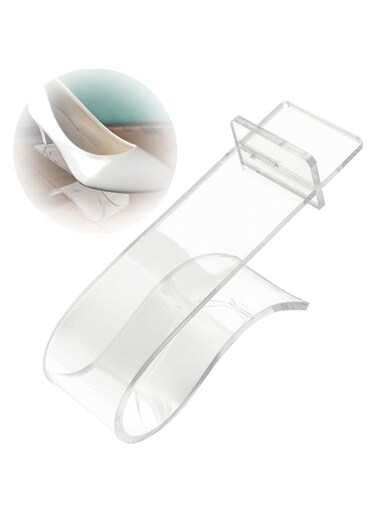 NALACAL 2PCS Acrylic Shoe Holder, Shoe Storage, Rack Clear Shoe Rack, Clear Display Stand Sandal Display Stands, Acrylic Shoe Display Stand, Acrylic Shoe Shelf Flat Shoe Sneaker Rack Sports