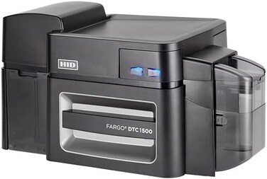 Fargo DTC1500 Dual Side Printer with flipper tag USB &amp; Ethernet 51400 - 086515 Asure ID Solo (DIGITAL DELIVERY) - 045610 DTC1500 YMCKO ribbon, 500 images