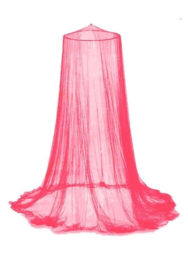 Round Hoop Mosquito Net for Bed, King Size Bed Canopy Hanging Curtain Netting, Princess Round Hoop Sheer Bed Canopy for All Kids Baby Cribs and Adult Beds Fit Twin, Full, Queen (Dark Pink)