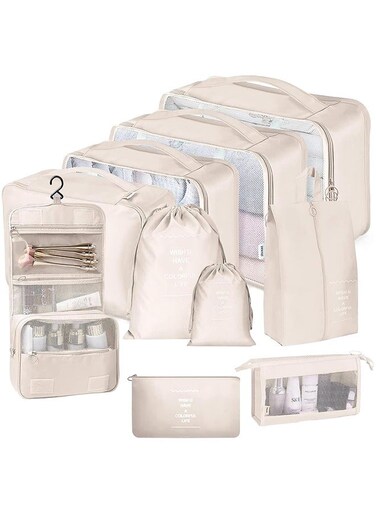 Set Packing Cubes for Suitcases, Travel Luggage Organizer, Travel Packing Kit with Clothes Storage Bag, Shoes Bag, Toiletry Bag, Underwear Bag, Luggage Organizer Bags Set for Travel Accessories