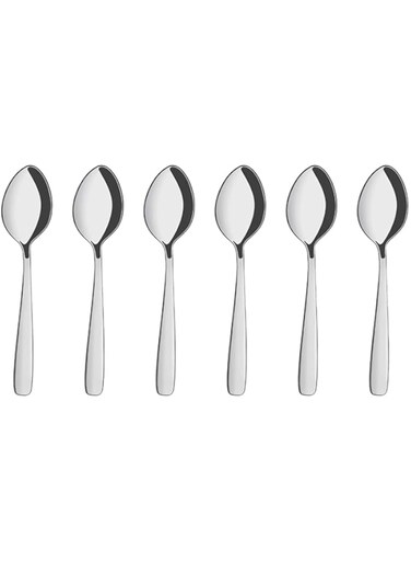 Tramontina Amazona 6 Pieces Stainless Steel Tea Spoons with High Gloss Finish