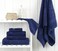 Hotel Quality 100% Genuine Combed Cotton [6-Pack Towel Set] 500 GSM Lightweight Towels, 2 Bath Towels 2 Hand Towels 2 Washcloths, Soft Absorbent Towels for Bathroom - Navy Blue