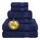 Hotel Quality 100% Genuine Combed Cotton [6-Pack Towel Set] 500 GSM Lightweight Towels, 2 Bath Towels 2 Hand Towels 2 Washcloths, Soft Absorbent Towels for Bathroom - Navy Blue
