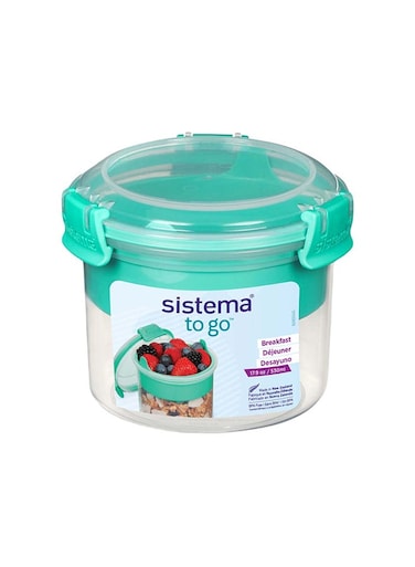 Sistema Breakfast Bowl To Go 530ML Green Clip Green