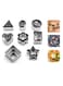 TIME 24 Pcs Cookie Stainless Steel Mold Set Food Fruits Biscuits Cutters for Icing Pastry Sugar Craft Cake Decoration with Box