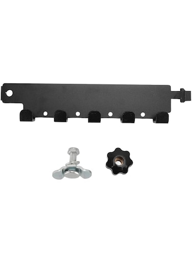 L Hooks, Wall Mount Tool Organizer Rack, Aluminum Alloy Tool Rack for Garage, RV, Van, Truck, Black