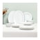 Melrich 26 Pcs Opal ware Dinner set 6 Dinner plate 6 Dessert Plate 6 Soup Plate 6 Bowl 1 Oval Plate 1 Serving Bowl Dishwasher Microwave Safe