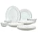 Melrich 26 Pcs Opal ware Dinner set 6 Dinner plate 6 Dessert Plate 6 Soup Plate 6 Bowl 1 Oval Plate 1 Serving Bowl Dishwasher Microwave Safe