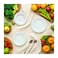 Melrich 27 Piece Dinner set 6 Dinner plate, 6 Dessert plate, 6 Soup plate, 6 Bowl, 2 Serving Plate, 1 Serving Bowl Dishwasher Microwave safe Scratch Resistance