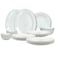 Melrich 27 Pcs Opal ware Dinner Set 6 Dinner plate, 6 Dessert plate, 6 Soup plate, 6 Bowl, 1 Medium &amp; 1 Large Bowl 1 Serving Plate Dishwasher safe Microwave safe Scratch Resistance