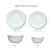 Melrich 20 Pcs Dinner set 6 Dinner Plate 6 Dessert Plate 6 Bowl 2 Serving Bowl Dishwasher Microwave Safe Scratch Heat Resistance Easy to Clean